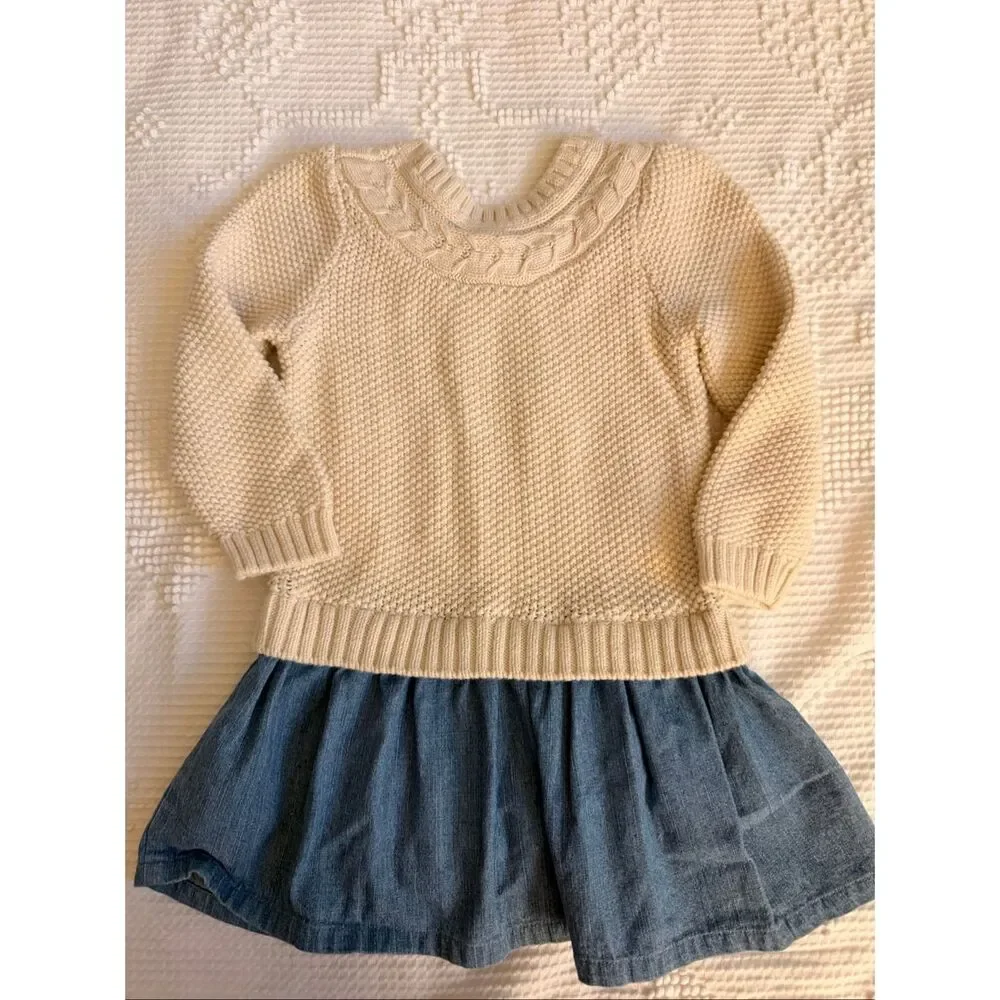 Gap Girls Cable Knit Sweater Dress Size 2T